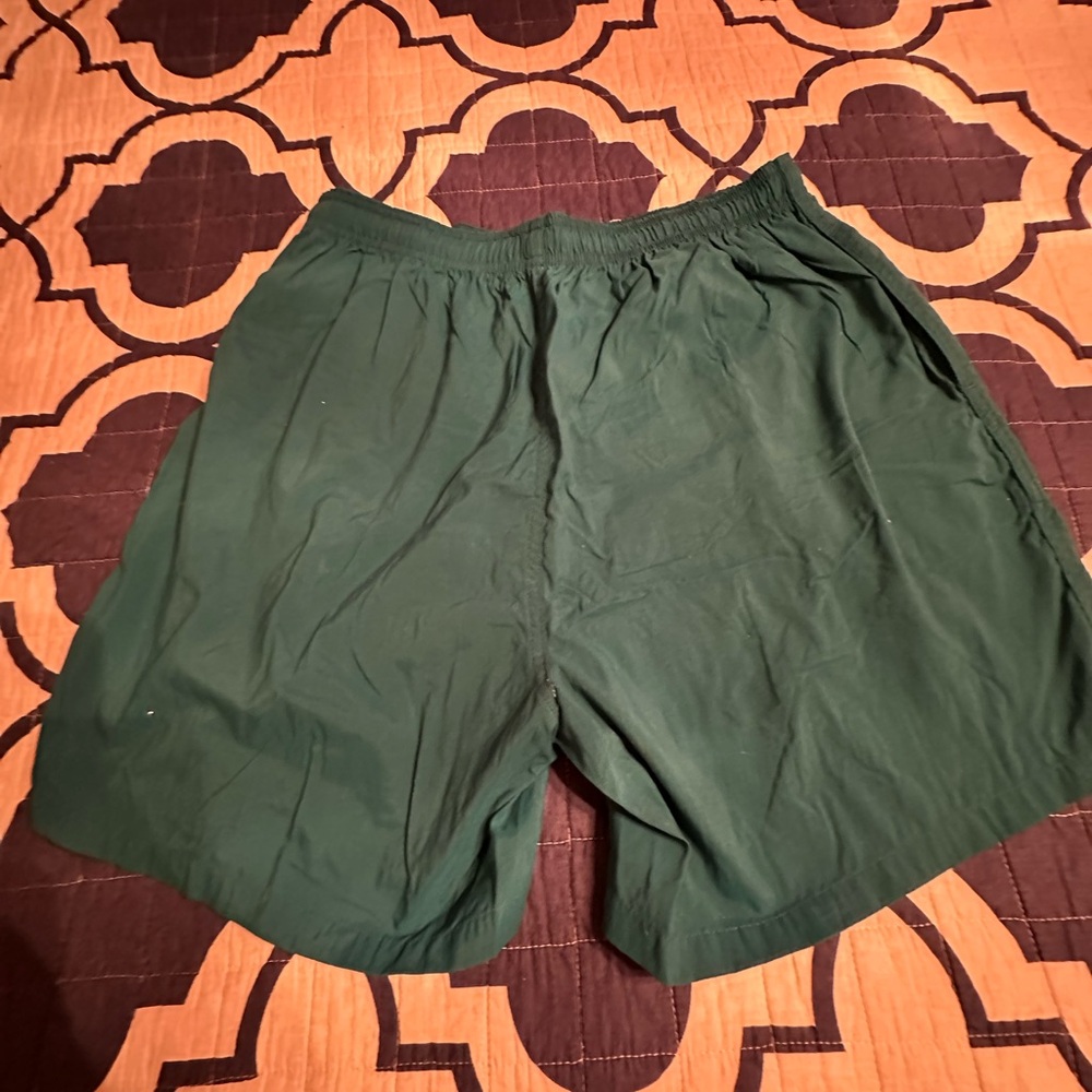Green High Waist Relaxed Fit Shorts